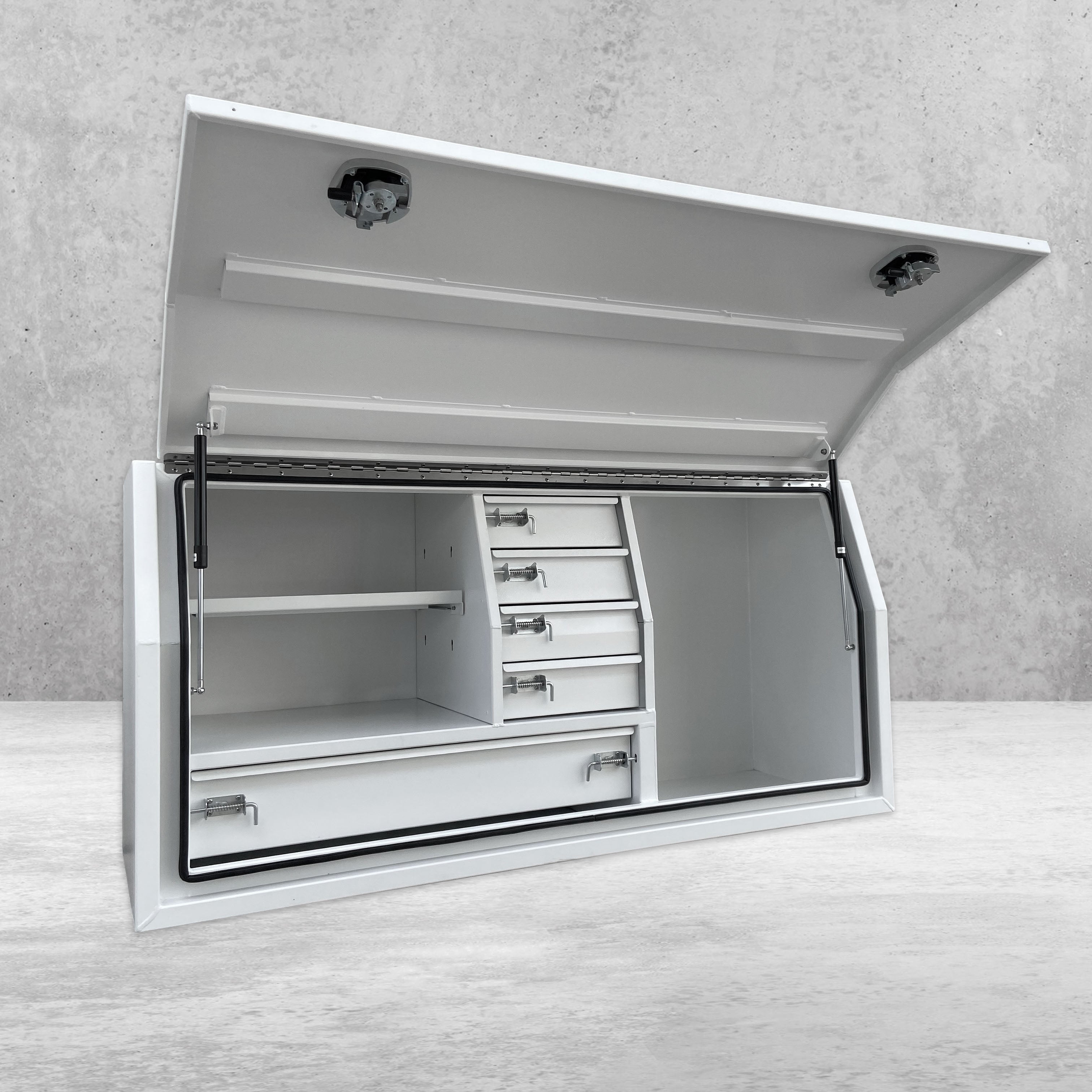 Ute tool box shop with drawers